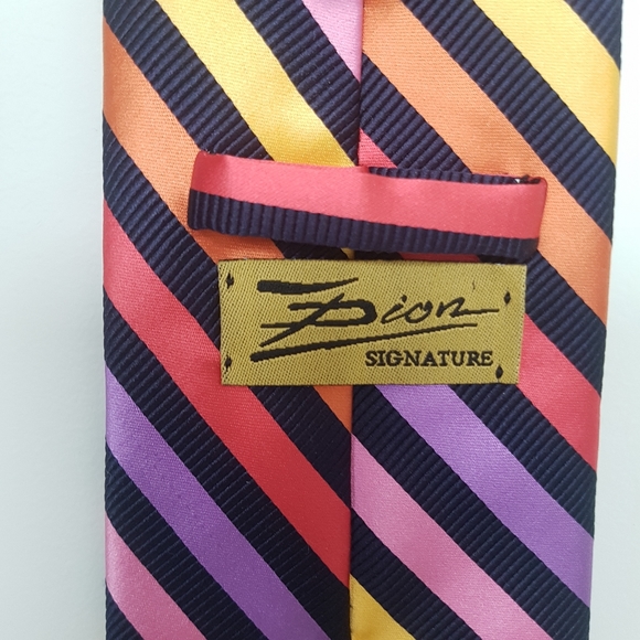 [DION] Warm Hue Rainbow Silk Tie - Picture 5 of 6